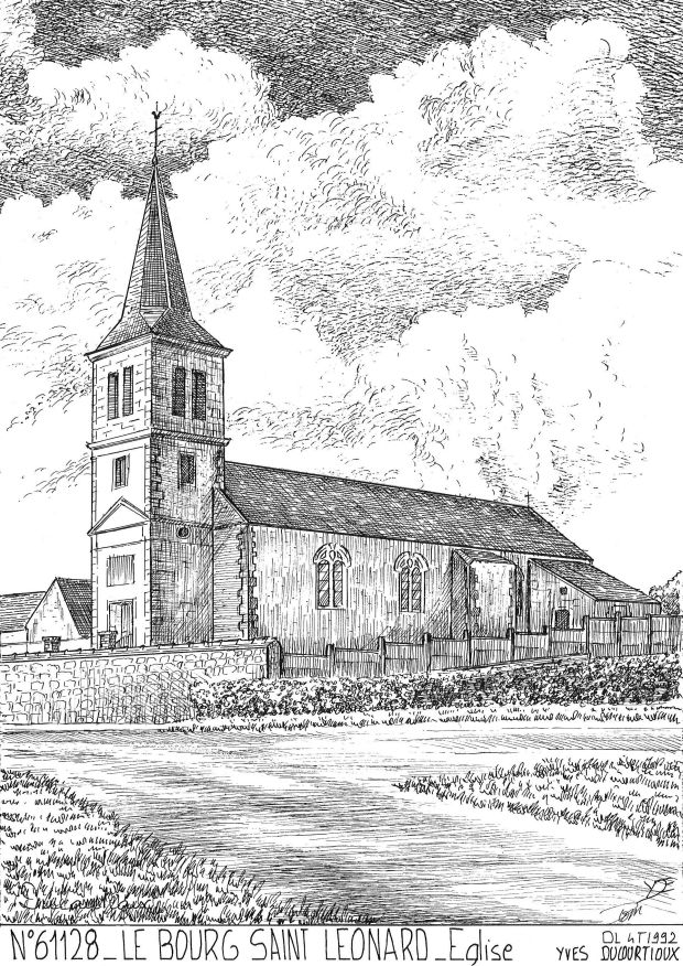 N 61128 - LE BOURG ST LEONARD - église